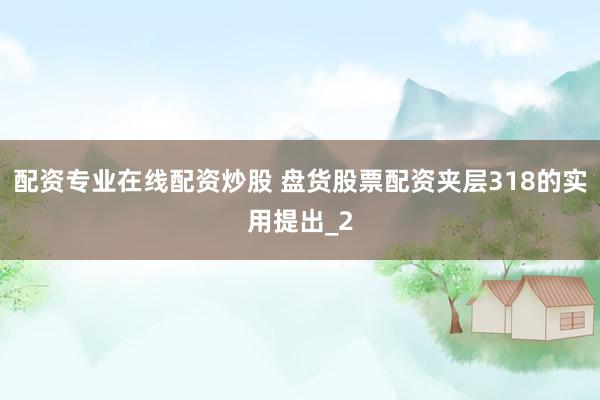 配资专业在线配资炒股 盘货股票配资夹层318的实用提出_2